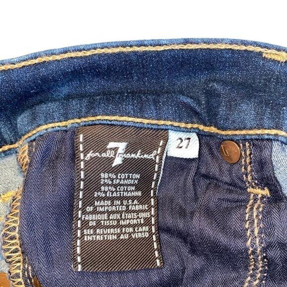 7 FOR ALL MAN KIND WOMENS “THE SKINNY” JEAN SIZE 27 - Picture 5 of 5